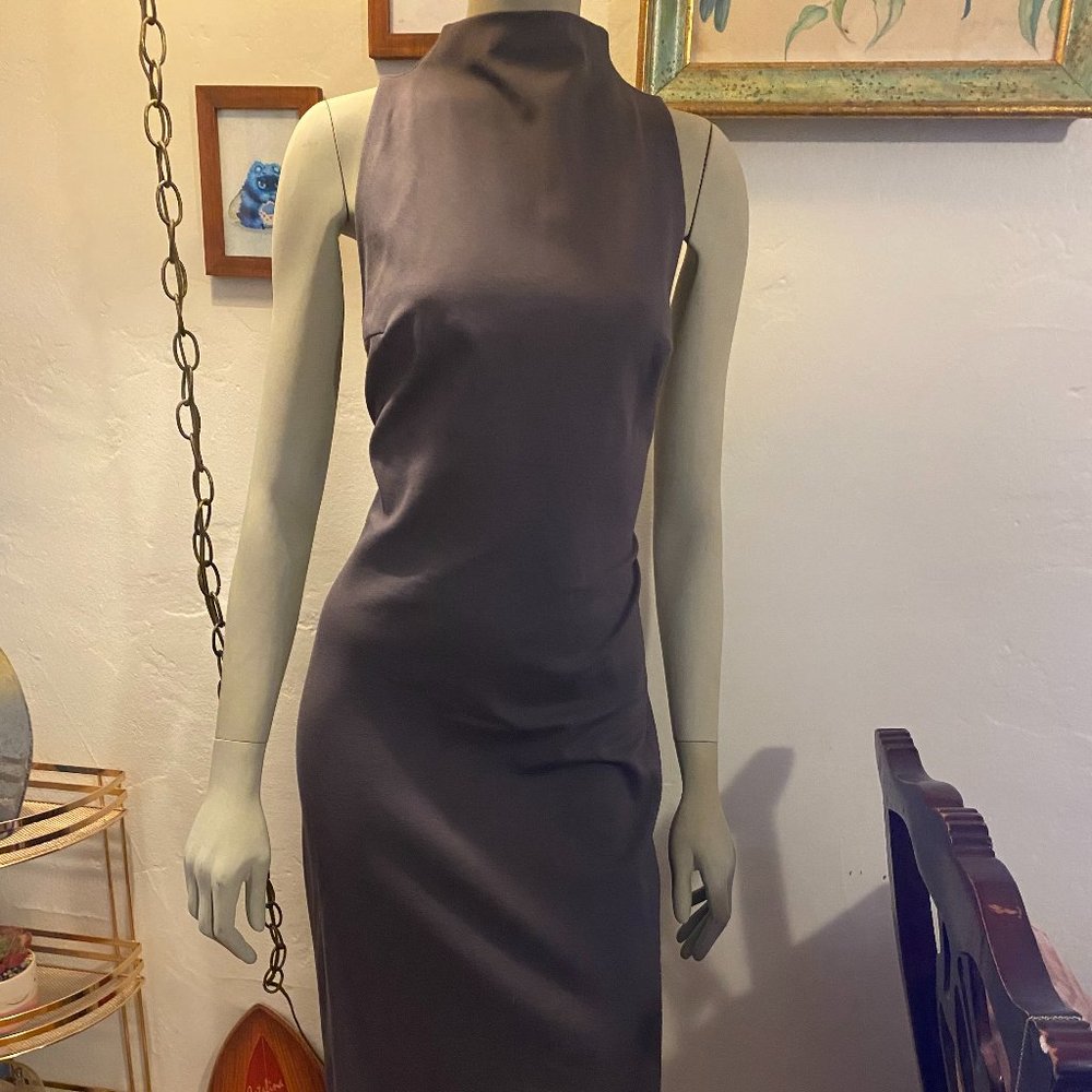 Gray Sleek Deep-Slit Aritzia Bodycon Dress US M